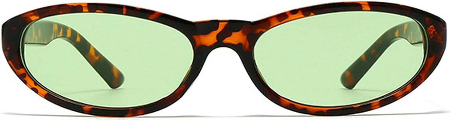 

Ретро-солнцезащитные очки овальной формы «кошачий глаз» для женщин, модные солнцезащитные очки в стиле 90-х, солнцезащитные очки с леопардовым принтом зеленого цвета для мужчин mincl, C6