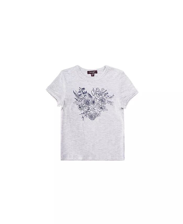 

Футболка из меланжевого джерси с рисунком Child Amita Botanical Imoga Collection, серый