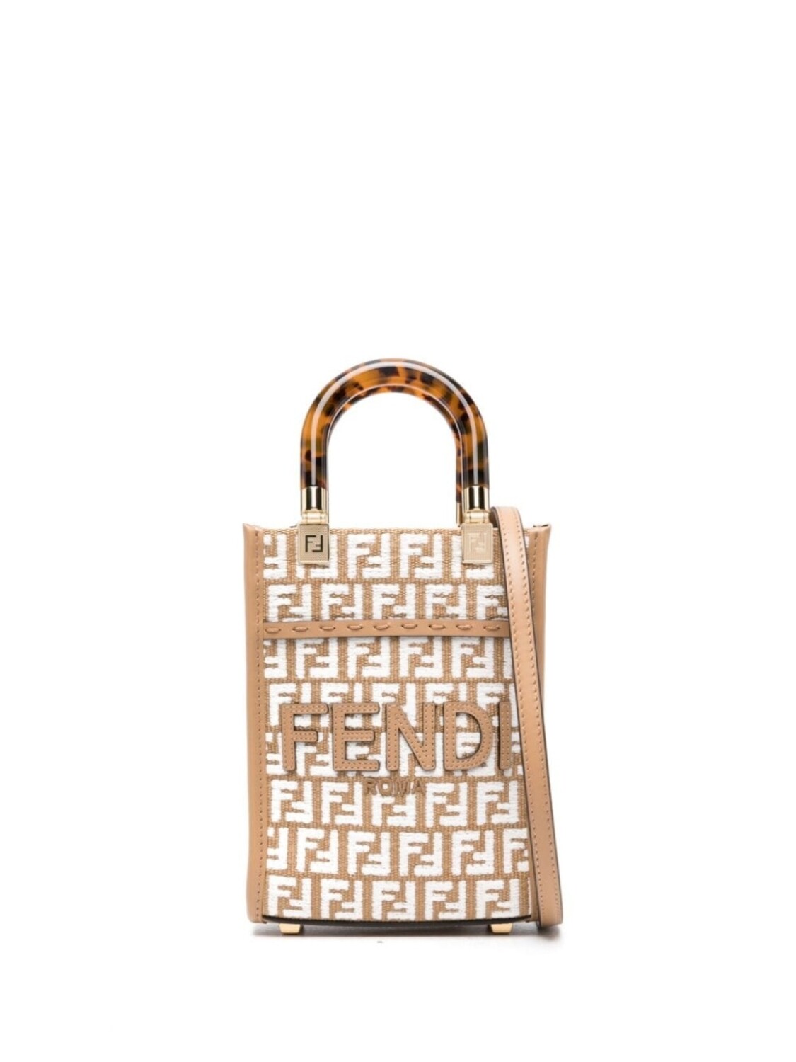

Мини-сумка FENDI с нашивкой-логотипом, белый