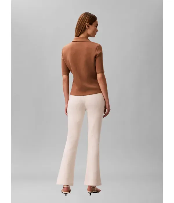 Космические штаны flare fit Calvin Klein, экрю — фото 3