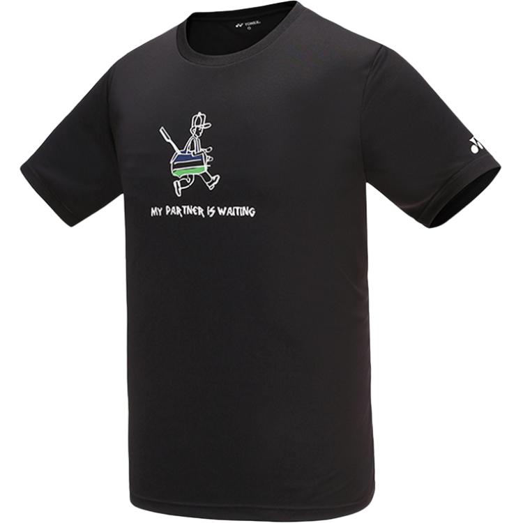 

Юнисекс футболка для бадминтона черная YONEX