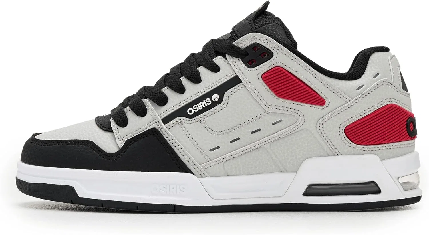 Кроссовки для скейтбординга Osiris, цвет Grey/Black/Red — фото 4