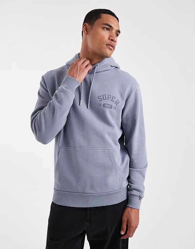 

Худи Superdry Athletic Essentials в цвете Flint Stone Blue Grey