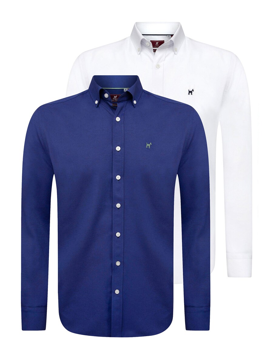 

Приталенная рубашка на пуговицах Williot, цвет Blue/Dark blue/White
