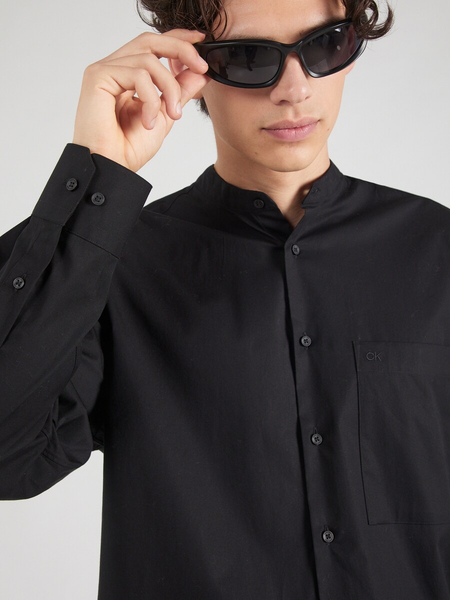 Рубашка на пуговицах классического кроя Calvin Klein, Black — фото 3