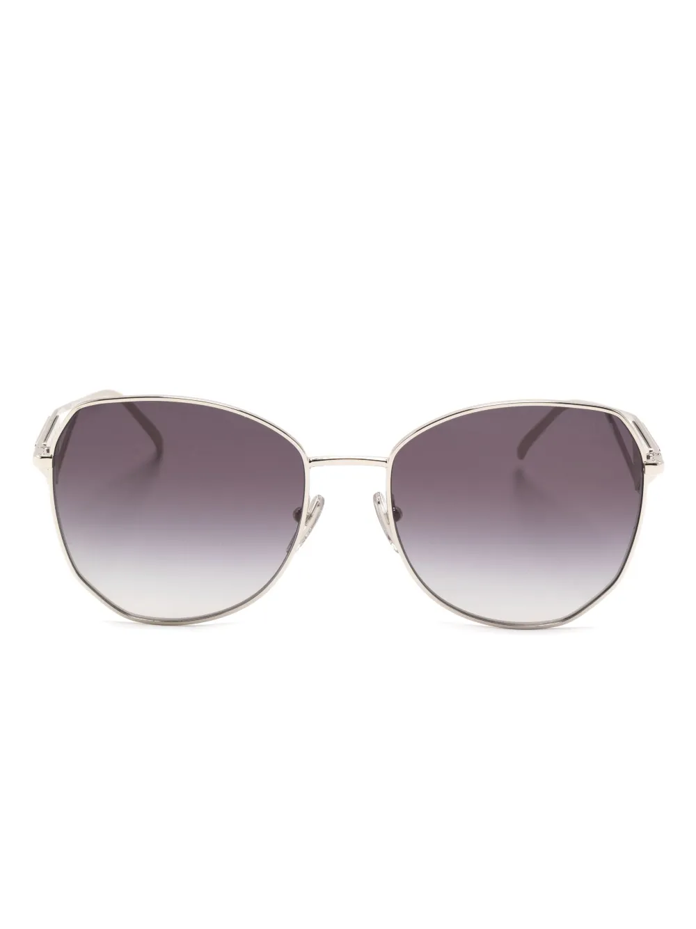 

Солнцезащитные очки в массивной оправе Prada Eyewear, серебяный