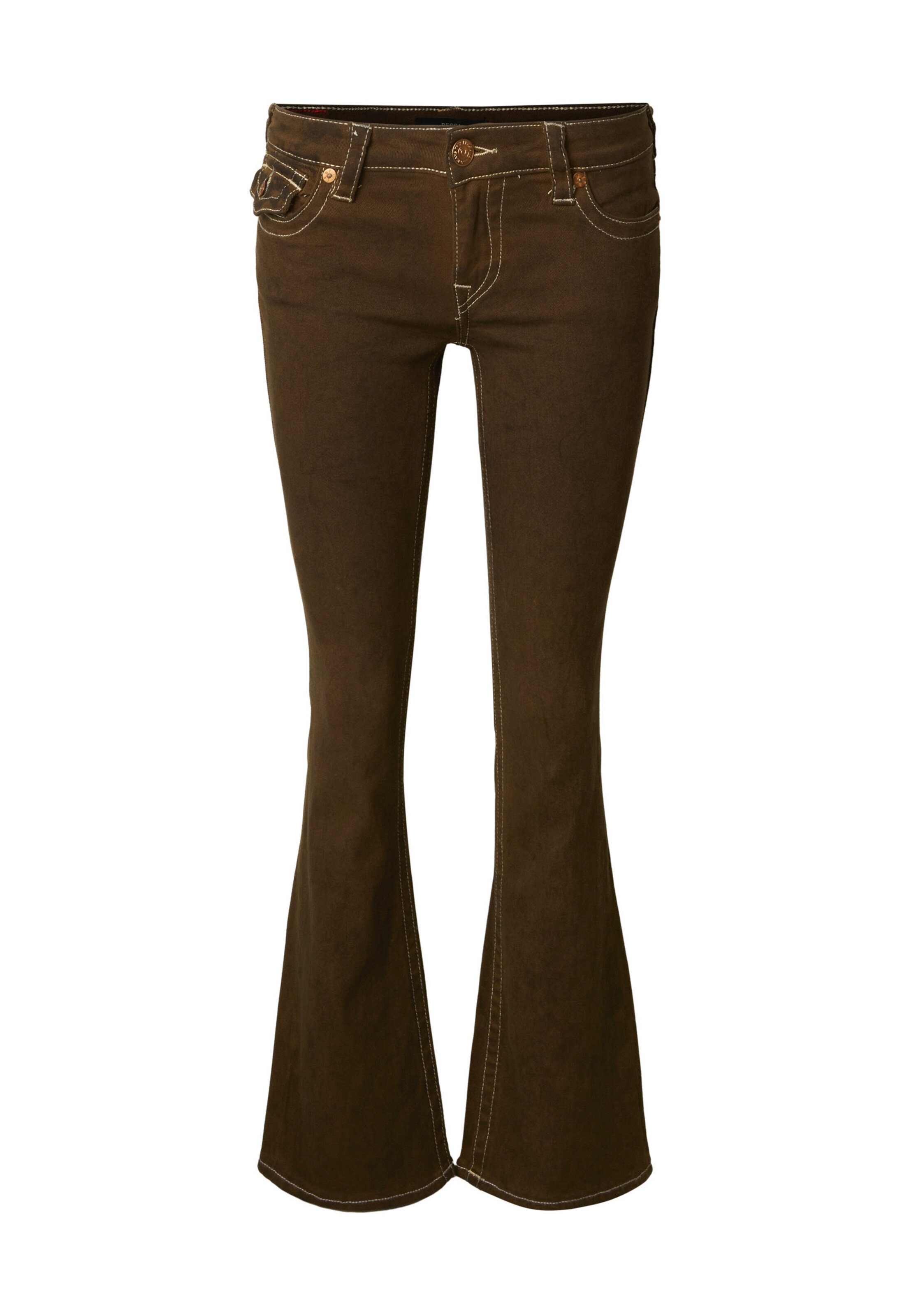 

True Religion Расклешенные джинсы 'Becca' в коричневом цвете