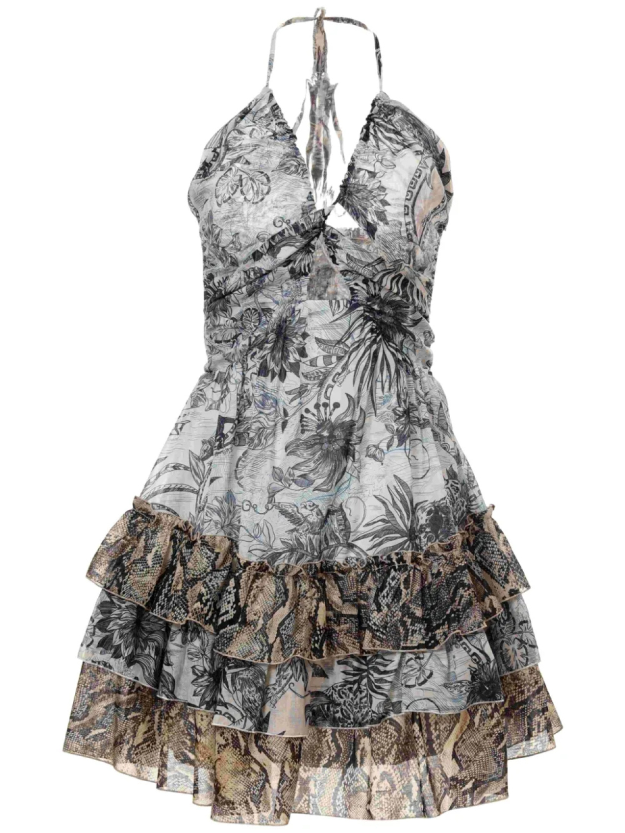 

Just Cavalli платье мини с цветочным принтом, белый