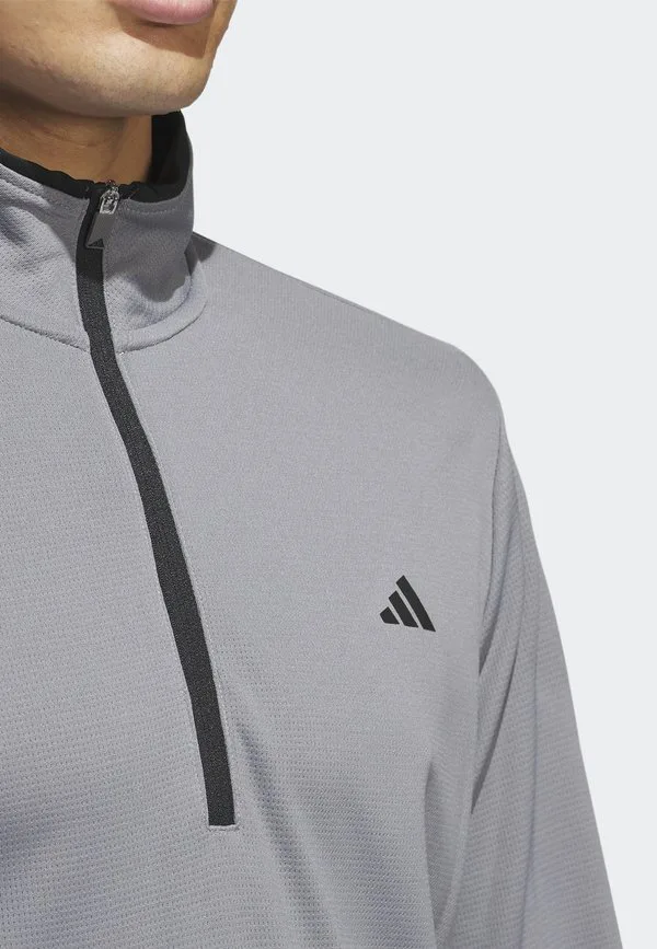 Легкий флисовый джемпер с молнией до середины груди Adidas Golf, Grethr — фото 4