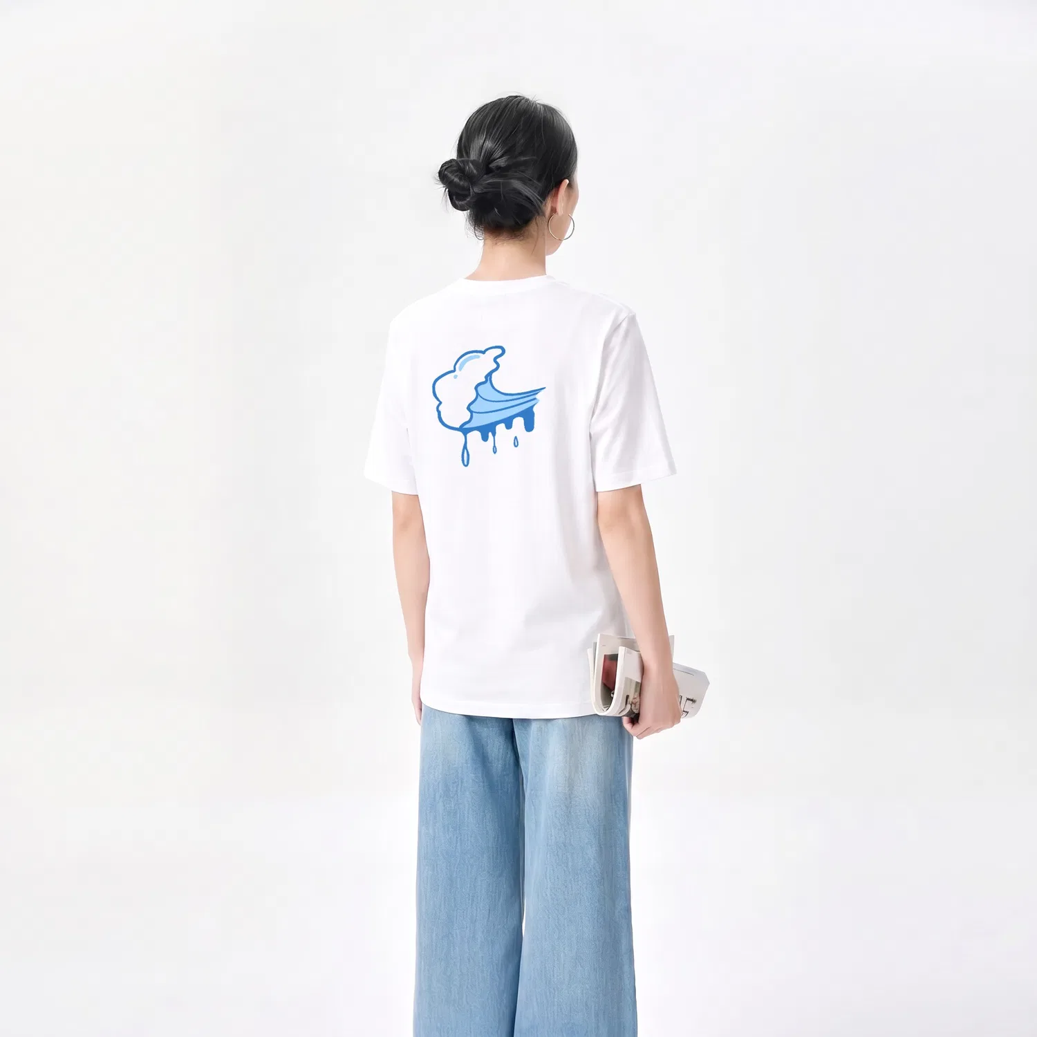 Футболка Nike Sportswear Crew Neck Thin White — фото 4
