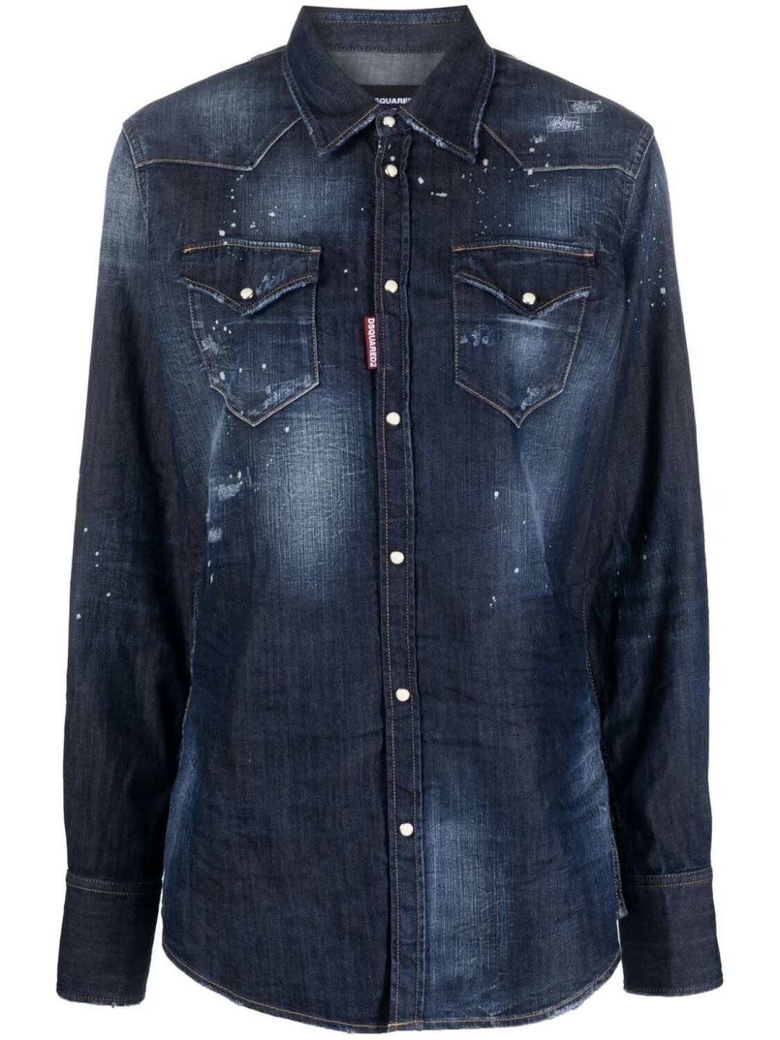 

Dsquared2 джинсовая рубашка Icon с логотипом, синий