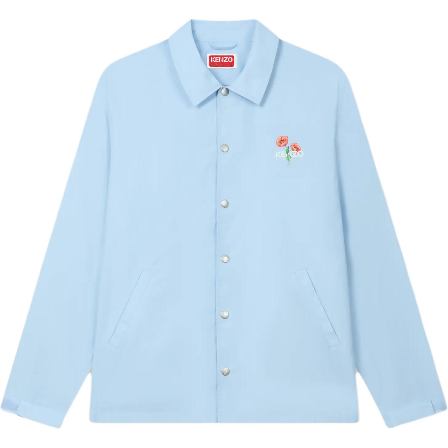 

KENZO Хлопковая рубашка с цветочным принтом, Blue