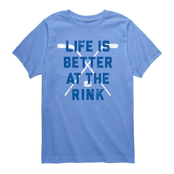 

Футболка с принтом Boys 8-20 life is better at the rink Licensed Character, Carolina Blue