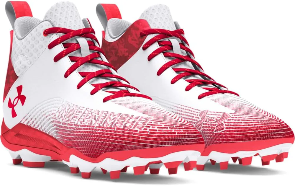 Мужские футбольные бутсы Under Armour Hammer 2.0 Mc, белый/красный — фото 4