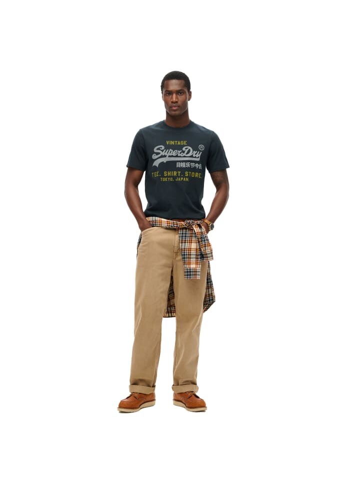 Футболка Superdry T-Shirt 1er Pack, темно-синий — фото 2