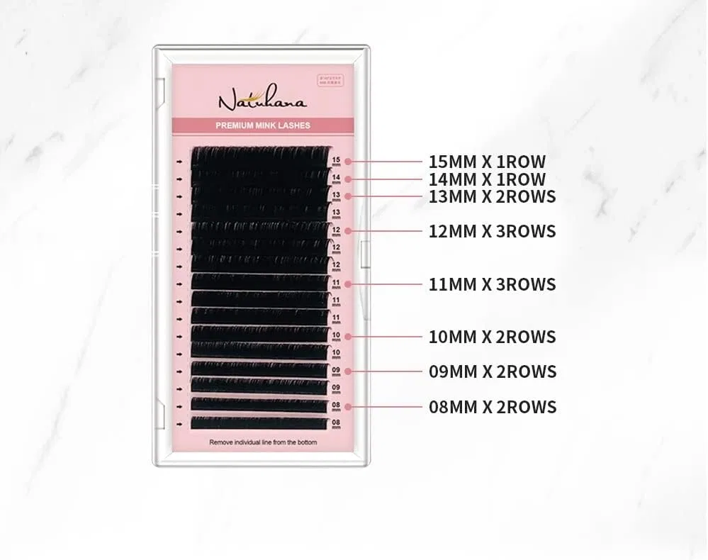 Ресницы для наращивания Heaven`s Seven Natuhana Mink Eyelash Extensions, C Curl 0.05 мм, 8-15 мм — фото 2