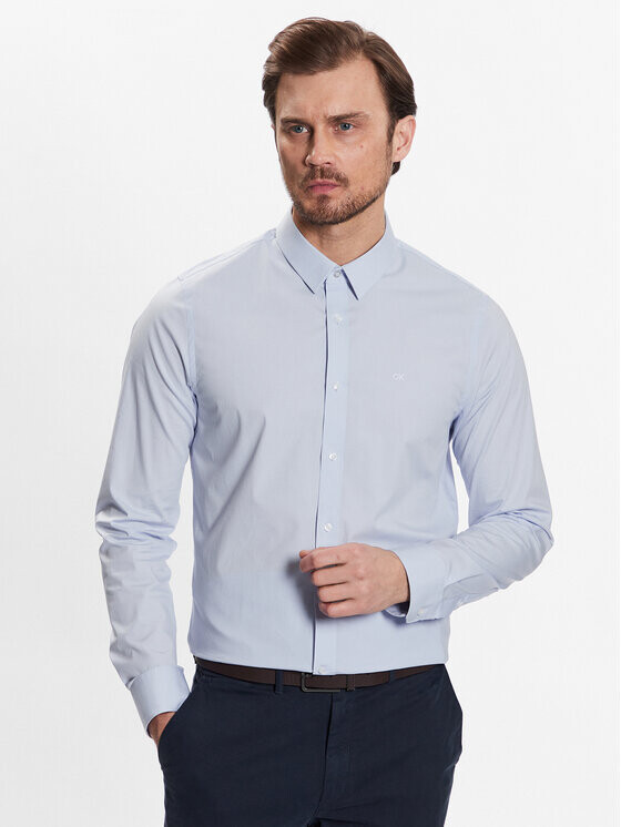 

Рубашка узкого кроя Calvin Klein, синий