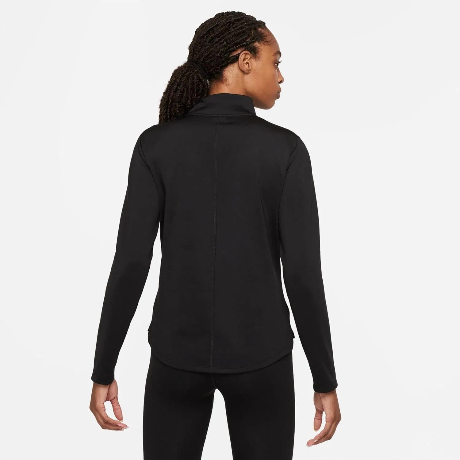 Женская футболка с длинным рукавом Nike, half-zip, черный — фото 4