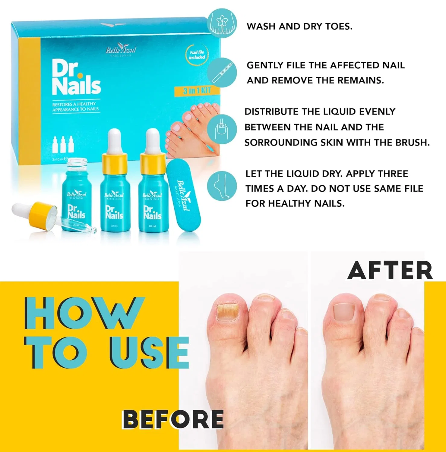 Средство от грибка ногтей Belle Azul Dr. Nails Belle Azul — фото 3