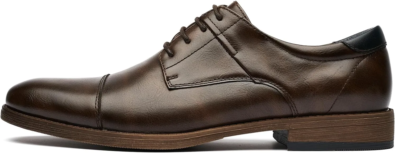 

Мужские классические туфли Оксфорды Формальная обувь для мужчин Деловые туфли Дерби Комфортная обувь SAPONUIT, коричневый