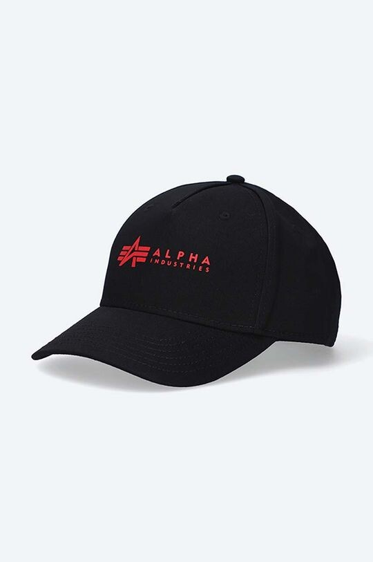 

Хлопковая бейсболка Alpha Industries, черный