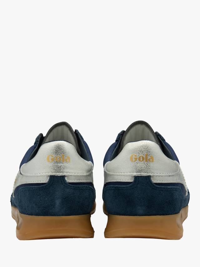 Тренеры Tornado из смесовой замши Gola, Navy/Silver — фото 4