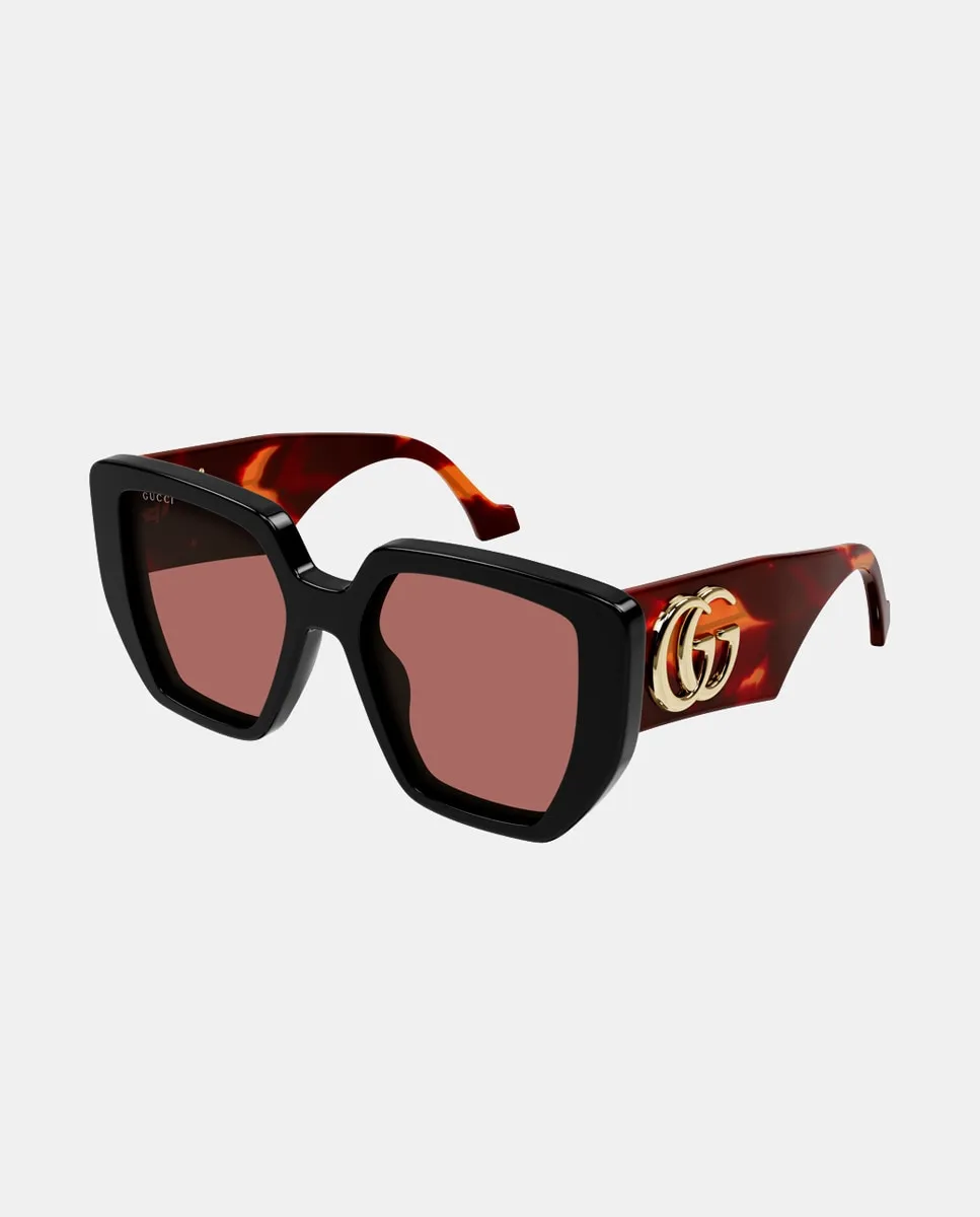 

Женские солнцезащитные очки-бабочки из ацетата черного цвета Gucci, черный