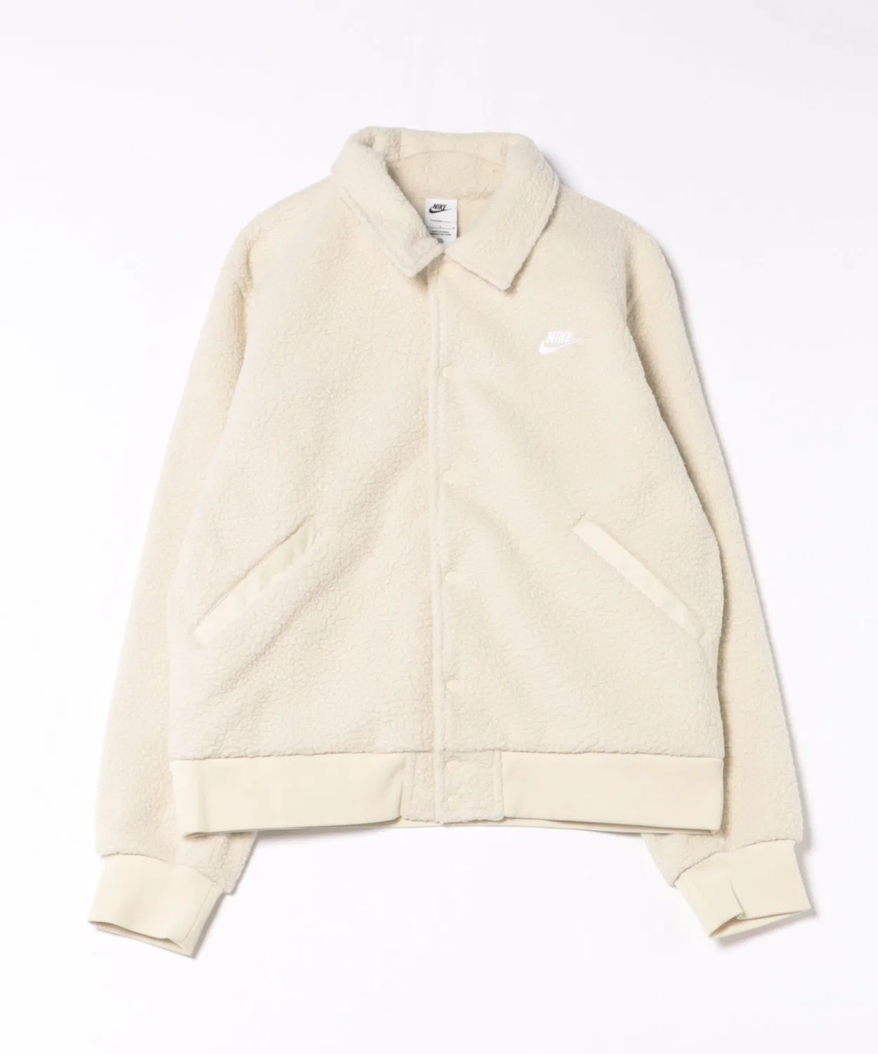 Куртка Nike Club Sherpa Coaches Jacket Therma-FIT, бежевая