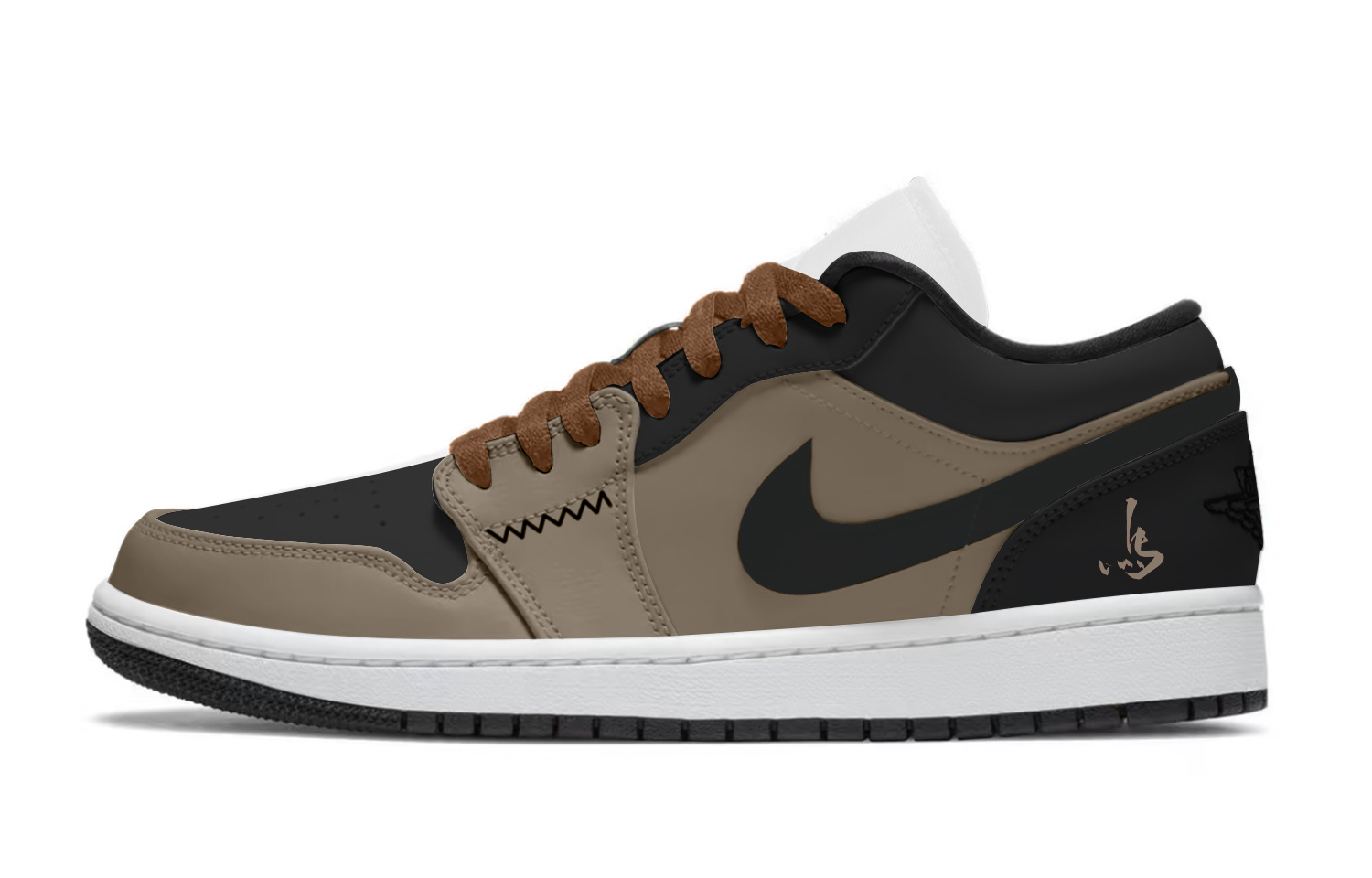 

Jordan Air 1 Low top Vintage Basketball Shoes Unisex Brown