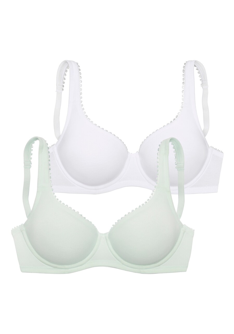 

Бюстгальтер-футболка PETITE FLEUR, цвет Mint/White