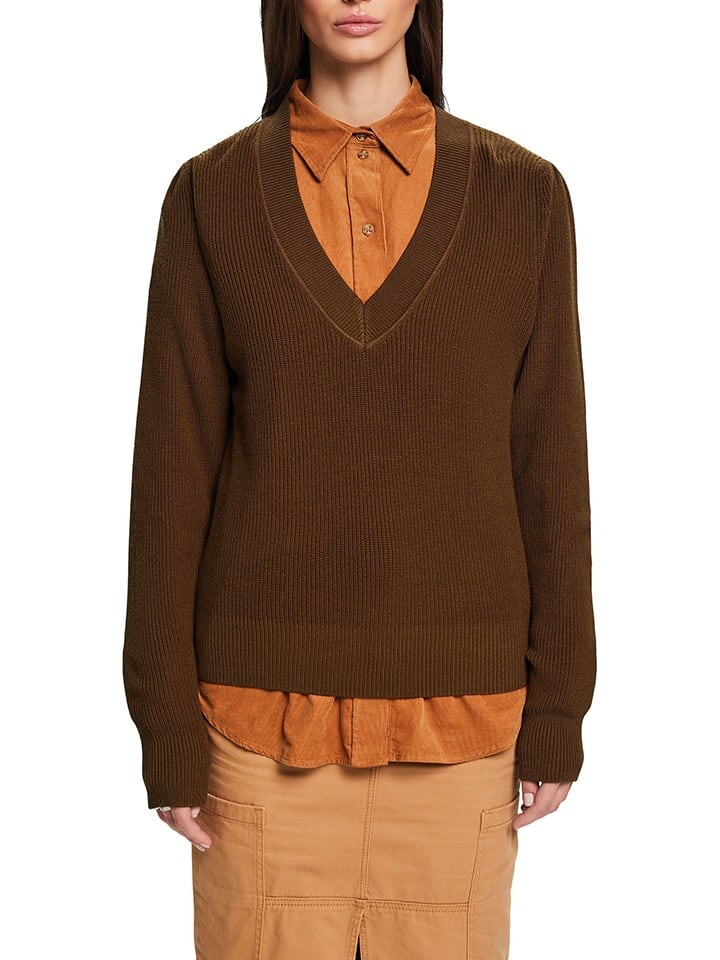 

Пуловер ESPRIT Pullover, коричневый