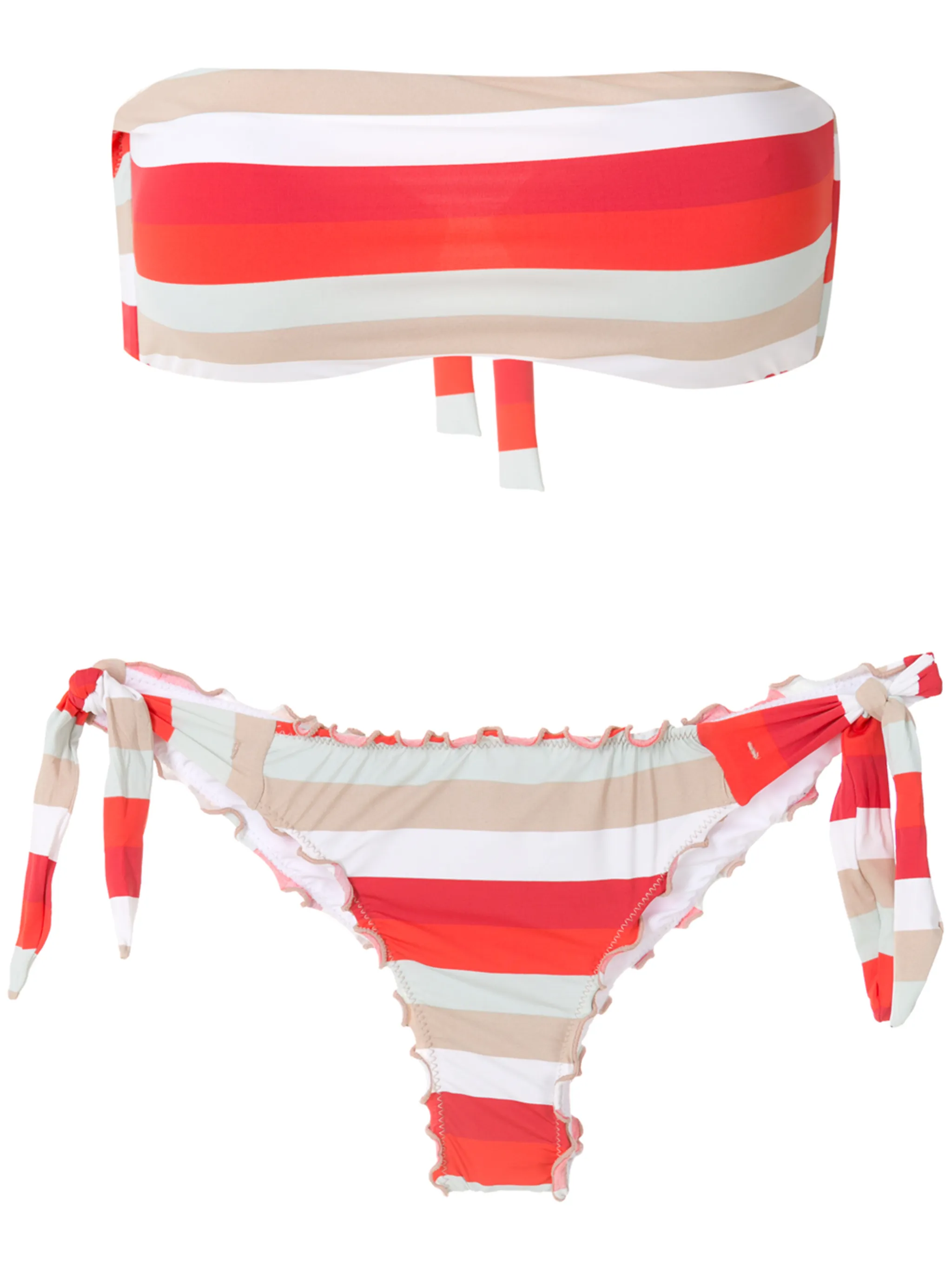 

Полосатое бикини Frufru с лифом-бандо Amir Slama, нейтральный