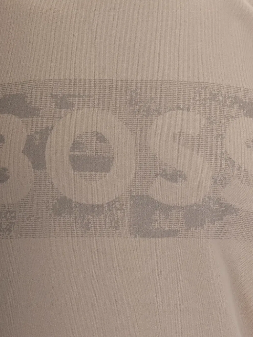 Футболка с логотипом и круглым вырезом BOSS, бежевый — фото 3