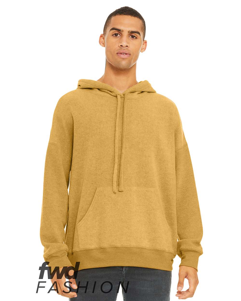 

FWD Fashion замшевая флисовая толстовка с капюшоном BELLA + CANVAS, цвет heather mustard