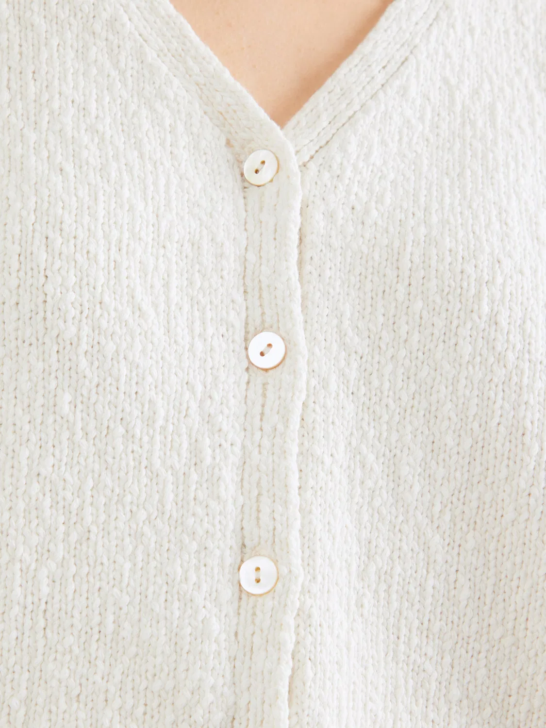 Вязаный кардиган 'Helen Mini Boucle Vest' Levi'S , White — фото 2