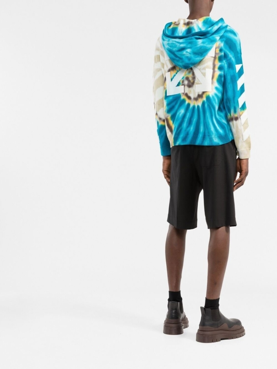 Off-White худи с принтом тай-дай и логотипом Arrows, нейтральный цвет — фото 4