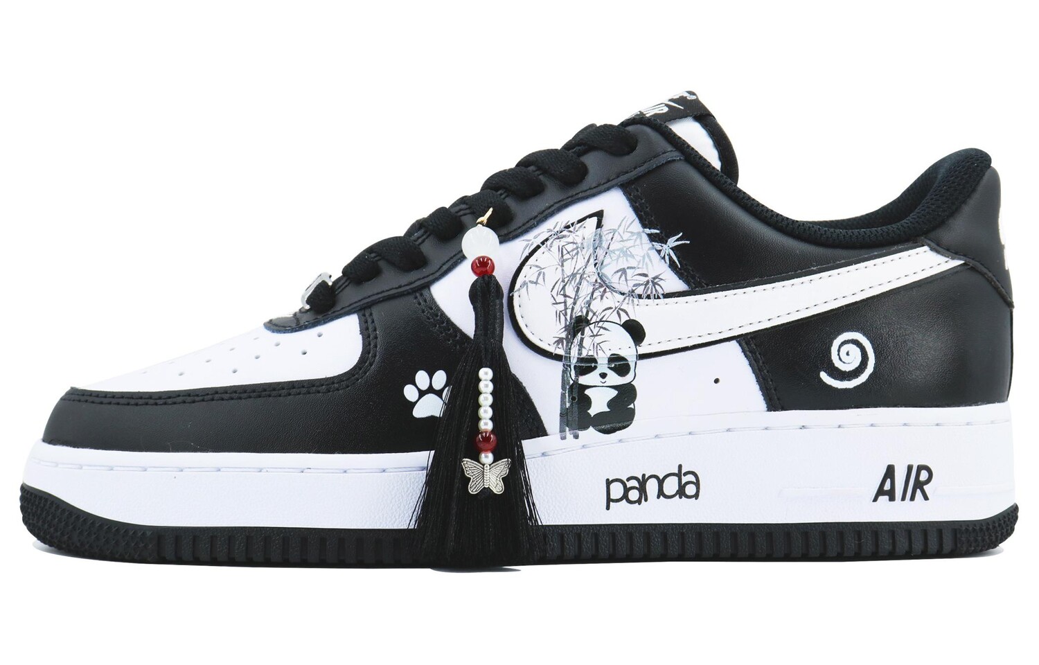 

Кастомизированные кроссовки Nike Air Force 1 Skateboarding Shoes Unisex, черный