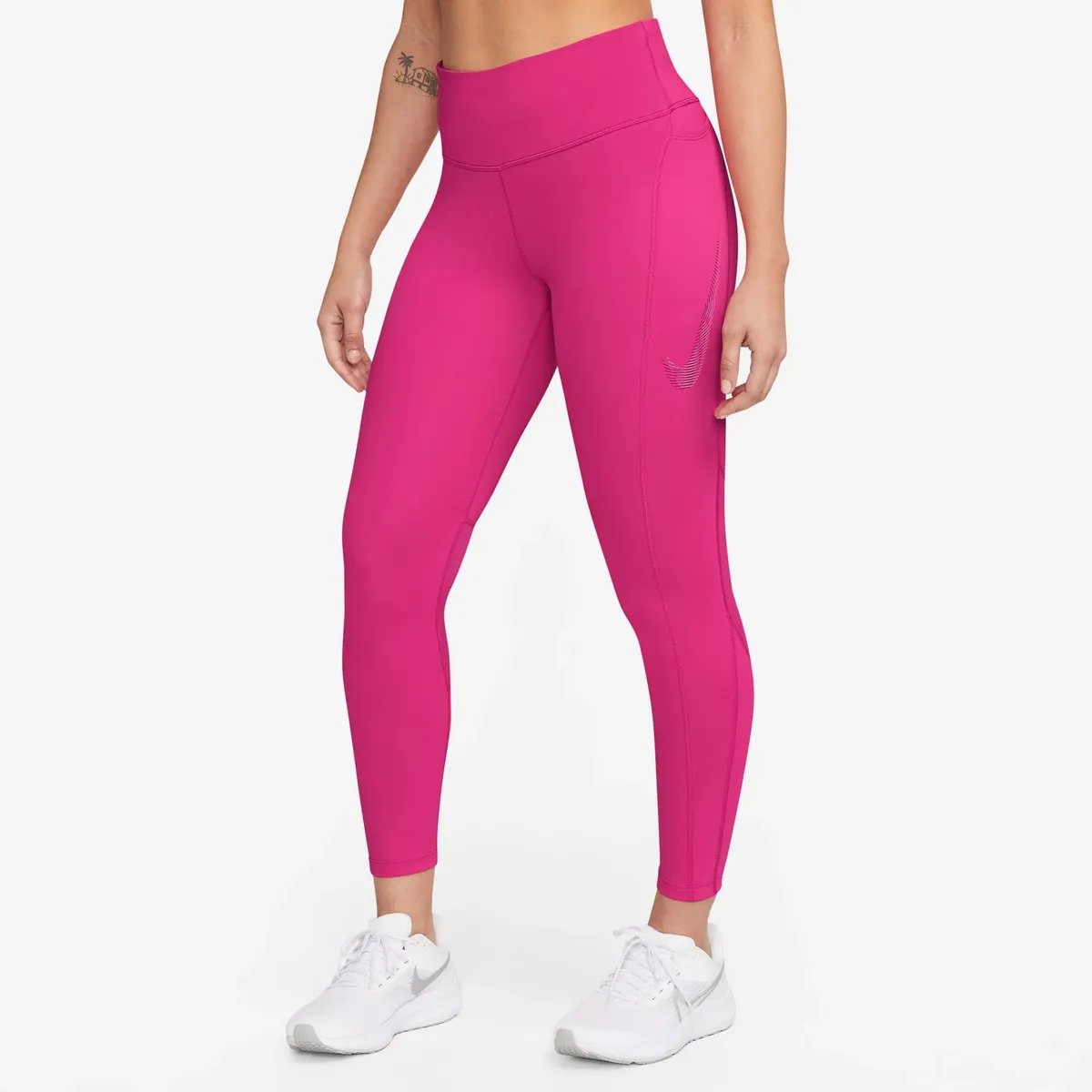 

Брюки для бега Nike "FAST SWOOSH ЖЕНСКИЕ СРЕДНЕЙ ПОСАДКОЙ / ЛЕГГИНГИ", цвет Fireberry/Purple Ink