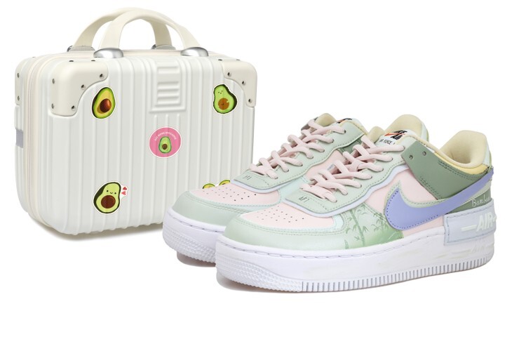 

Кроссовки Nike Air Force 1 Skateboard Shoes Women's Low-Top Pink/Green