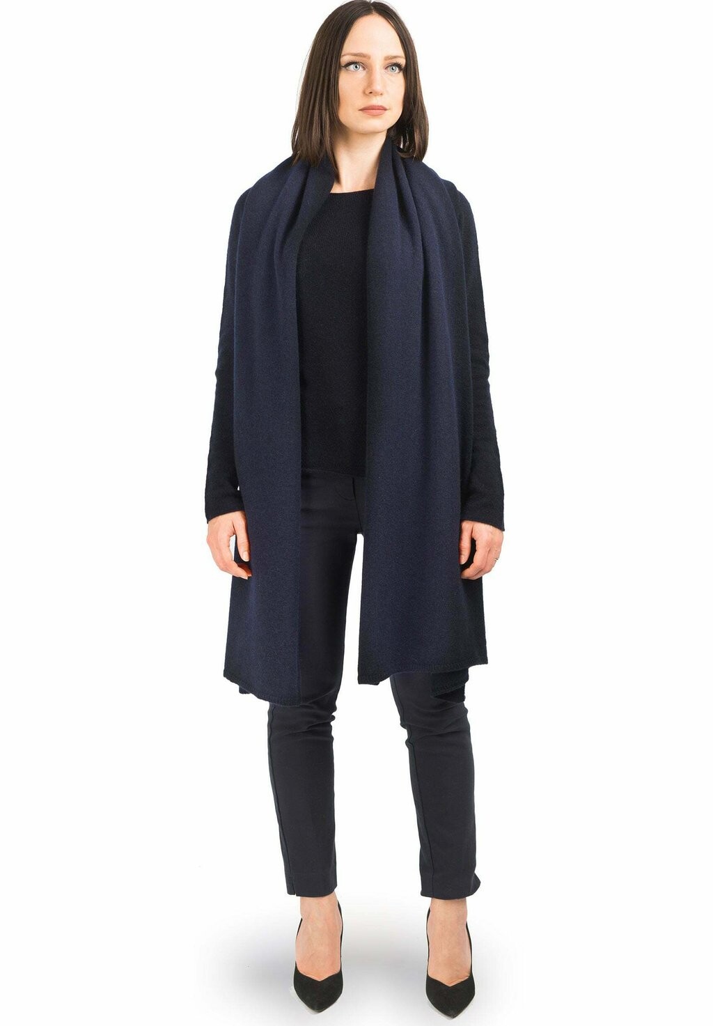 

Шарф Dalle Piane Cashmere, темно-синий