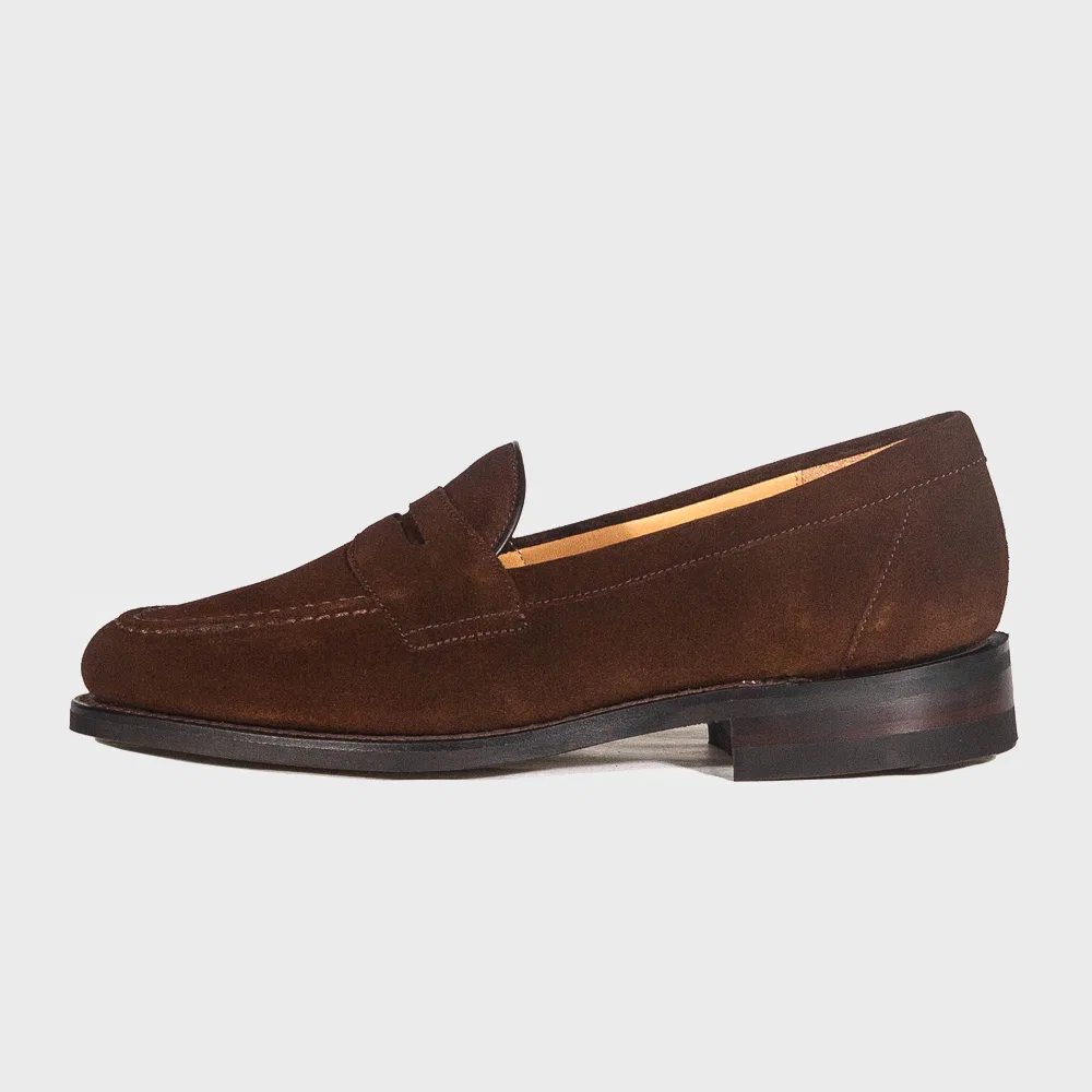 Мужские замшевые пенни-лоферы Eton коричневые от Loake