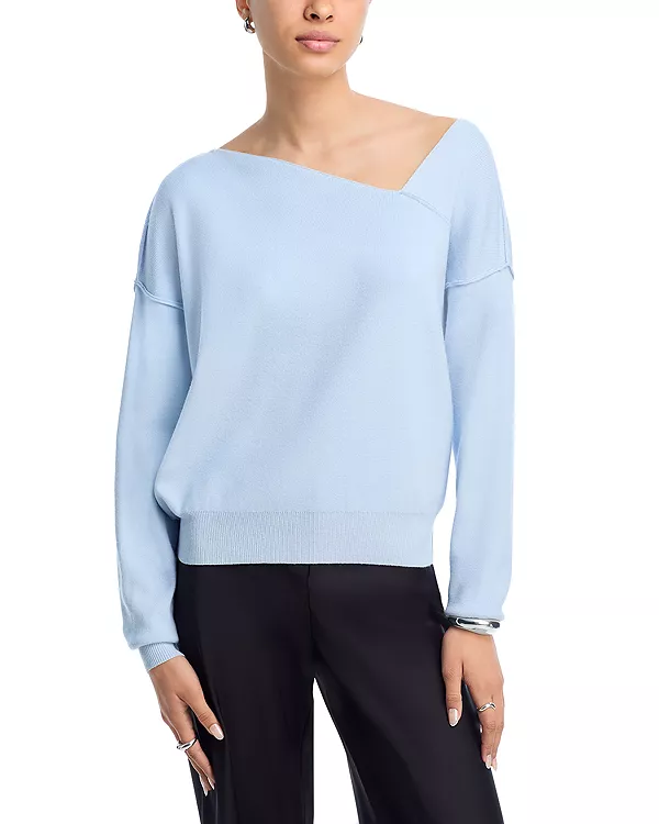 

Любимый свитер с геометрическим узором на воротнике Line & Dot, синий