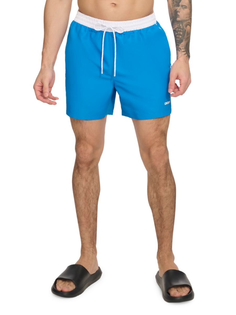 

Плавки-шорты Standard Fit Flat Front DKNY, синий