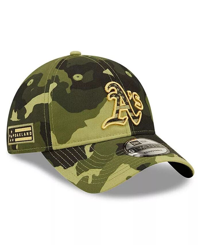 

Мужская камуфляжная регулируемая кепка Oakland Athletics ко Дню вооруженных сил 2022 9TWENTY New Era