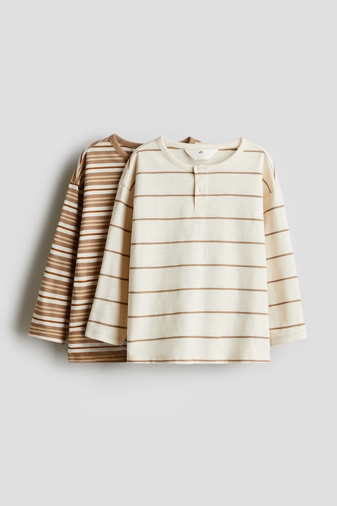 

Упаковка из 2 футболок на пуговицах H&M, коричневый