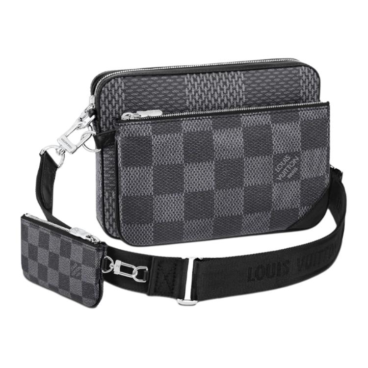 

LOUIS VUITTON Сумка-мессенджер Trio Grey Damier Graphite 3D