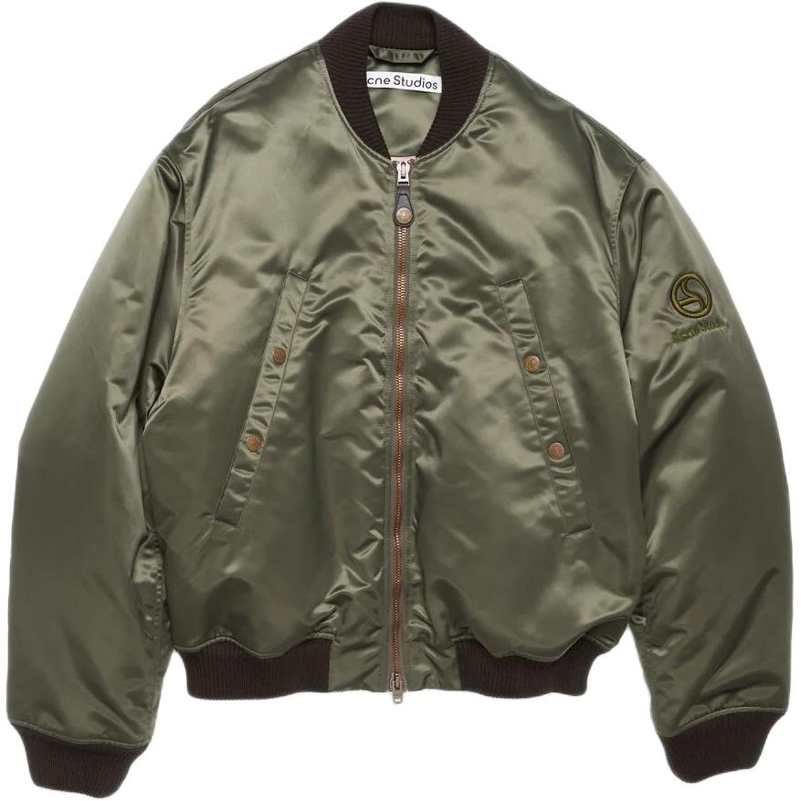 Acne Studios Застёгивающаяся на молнию куртка-бомбер, Army Green — фото 3