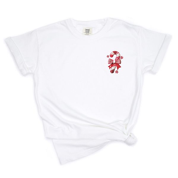 

Футболка женская с принтом в стиле пэчворк и леденцом Simply Sage Market, White