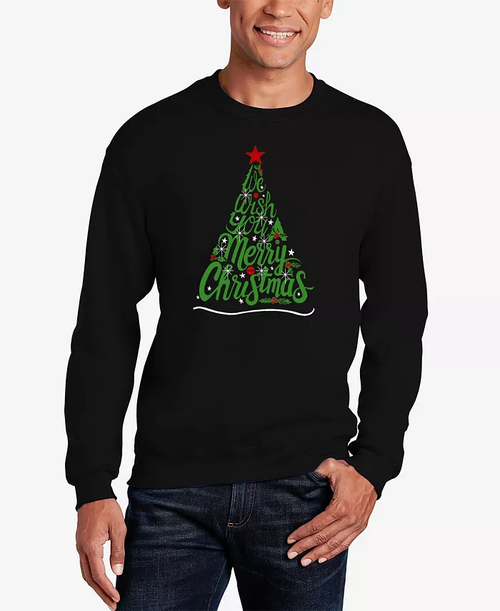 

Мужской свитшот с принтом "We Wish You A Merry Christmas" LA Pop Art, черный