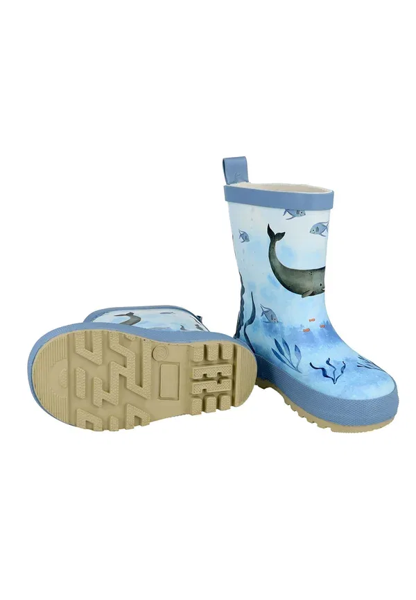 Сапоги резиновые gummistiefel unterwasser wal reflekt 3m, jerseyfutter wellies Maximo, синий вымытый синий туман — фото 2